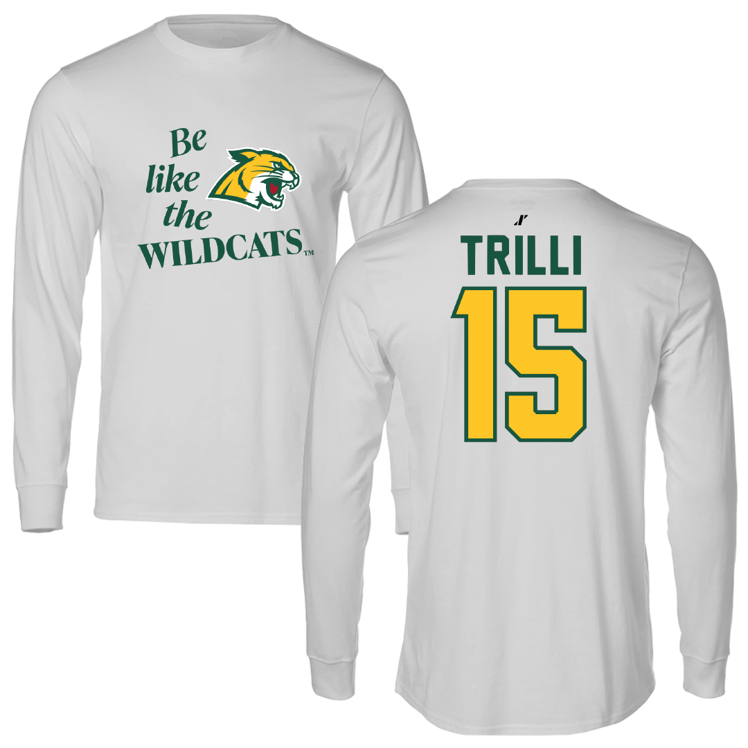 Northern Michigan University Basketball Light Gray Be Like Us Long Sleeve - #15 Brandon Trilli