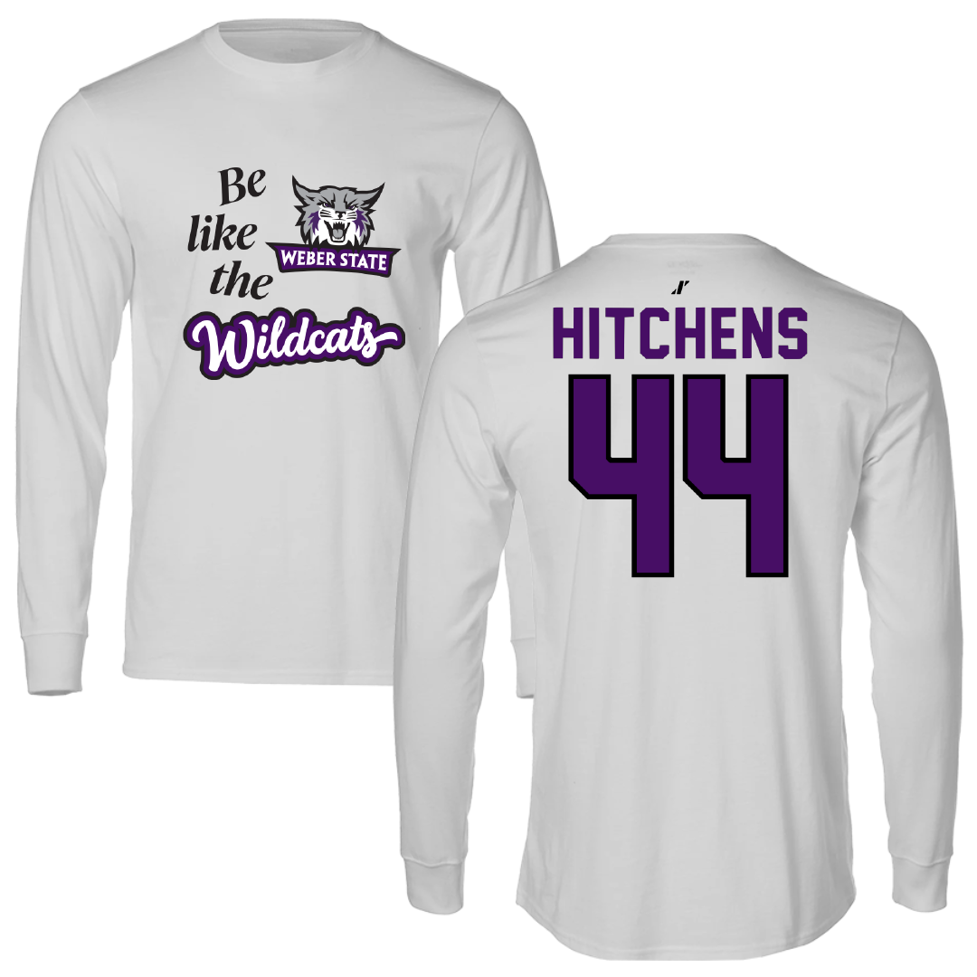 Weber State University Football Light Gray Be Like Us Long Sleeve - #44 Mayson Hitchens