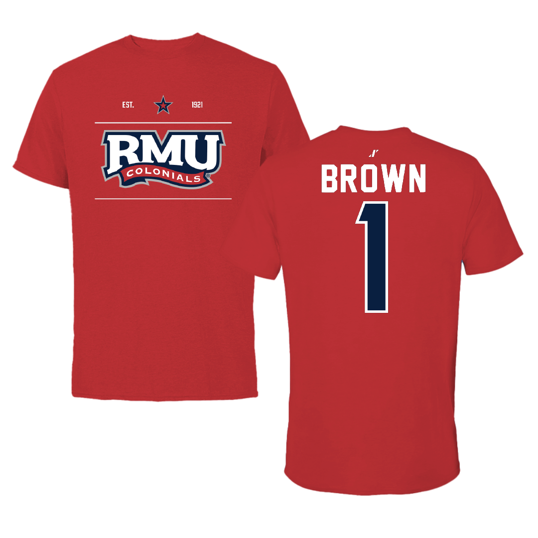 Robert Morris University Volleyball Red General Performance Tee - #1 Kaitlyn Brown