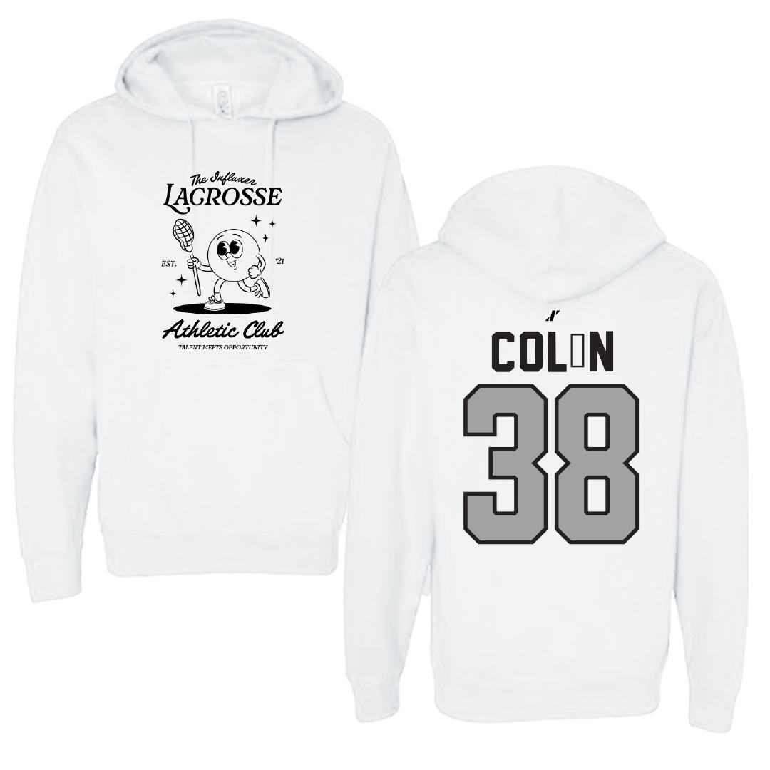Lacrosse White Influxer Athletic Club Hoodie - #38 Sam Colón
