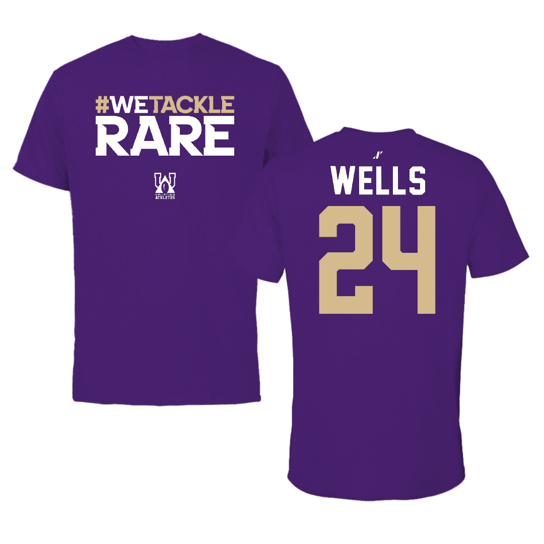 Western Carolina University Football Purple Uplifting Athletes Performance Tee - #24 Zayveon Wells