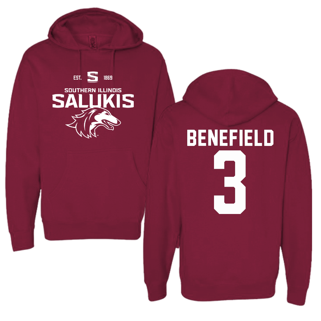 Southern Illinois University at Carbondale Football Maroon General Hoodie - #3 Jaelin Benefield