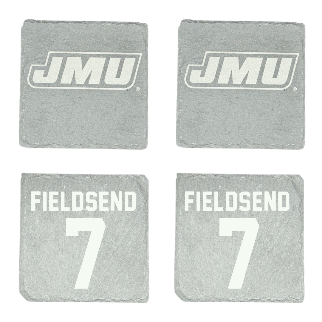 James Madison University Soccer Stone Coaster (4 Pack)  - #7 Jeanette Fieldsend