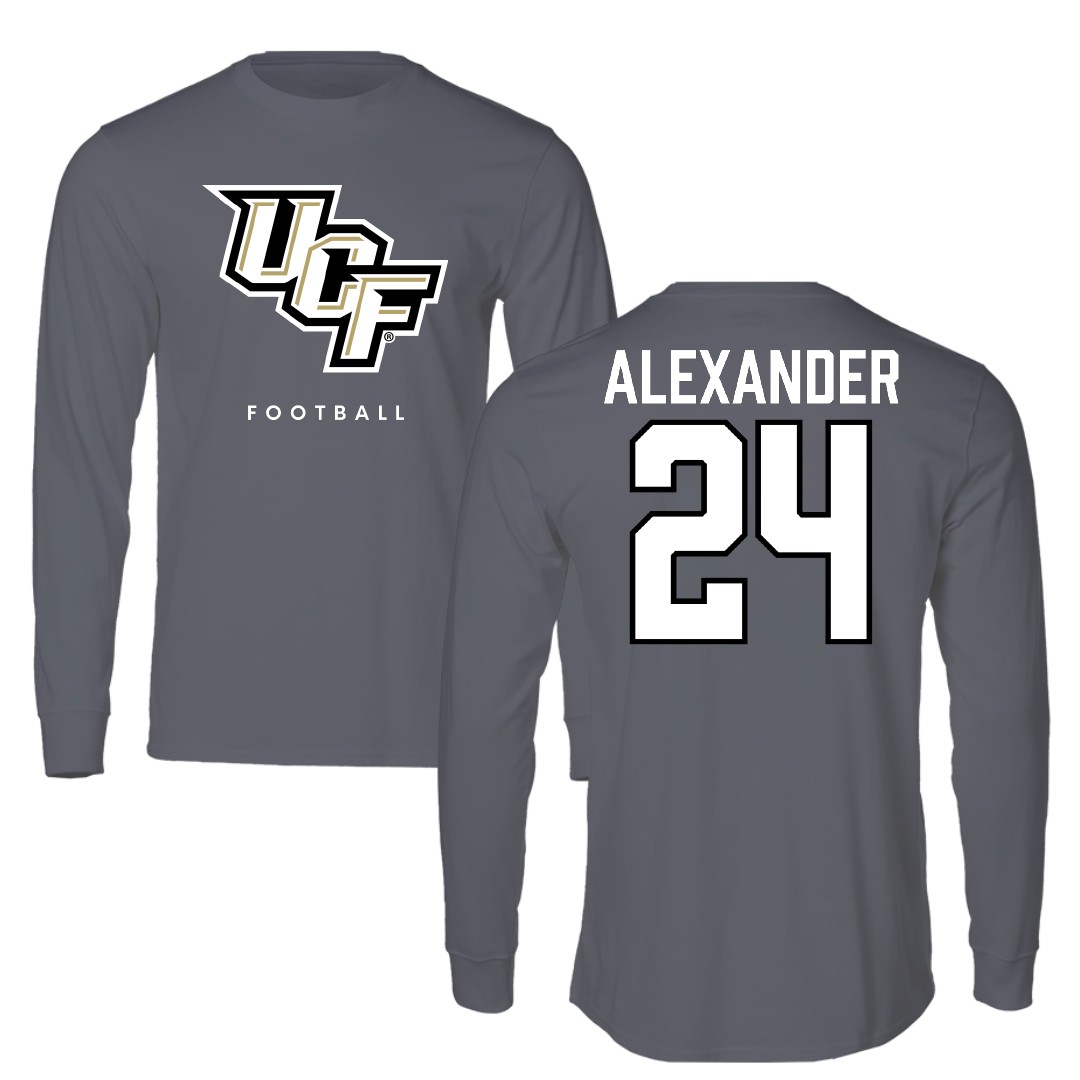 University of Central Florida Football Gray Performance Long Sleeve - #24 Xe'ree Alexander