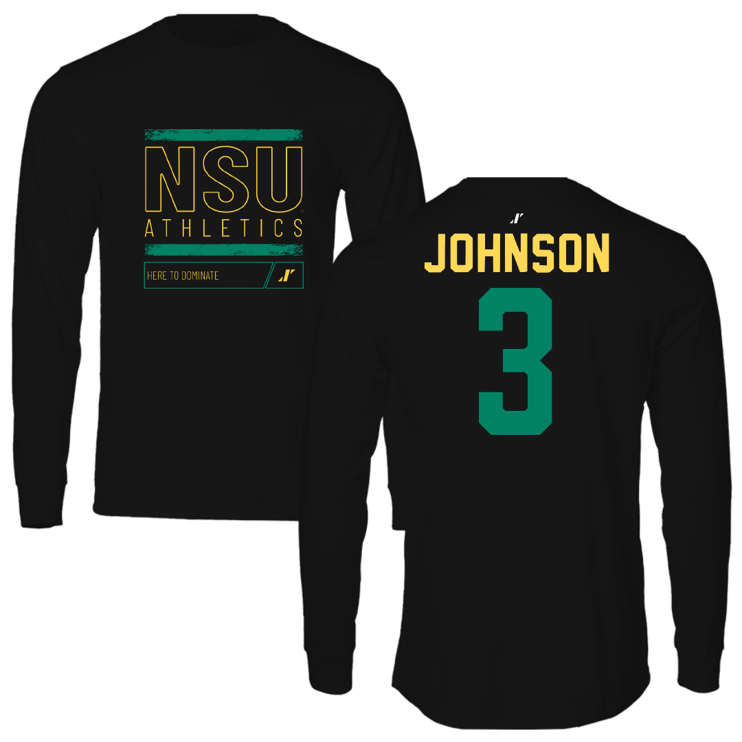 Norfolk State University Basketball Black Dominate Long Sleeve - #3 Diamond Johnson