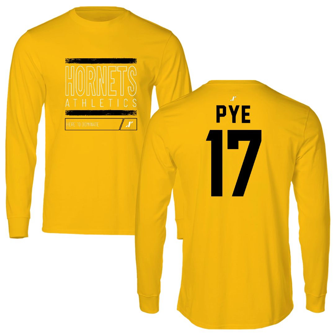 Alabama State University Softball Gold Dominate Performance Long Sleeve - #17 Ashley Pye