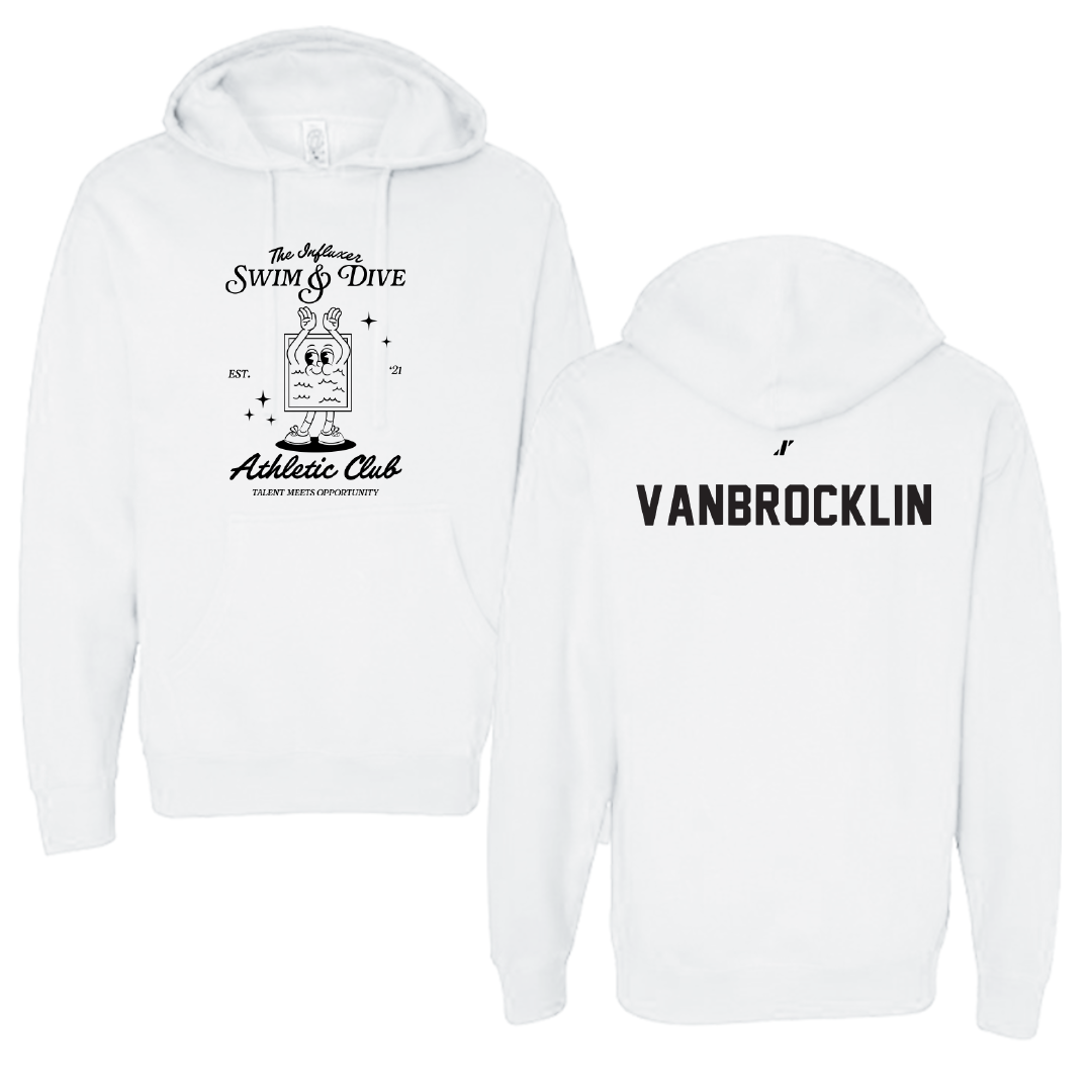 Swimming & Diving White Influxer Athletic Club Hoodie - Evan VanBrocklin