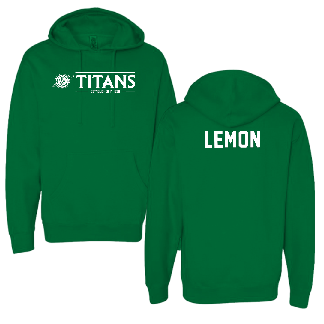 Illinois Wesleyan University TF and XC Green General Hoodie - Davion Lemon