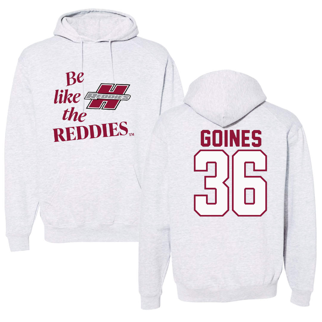 Henderson State University Baseball Light Gray Be Like Us Hoodie - #36 Dawson Goines