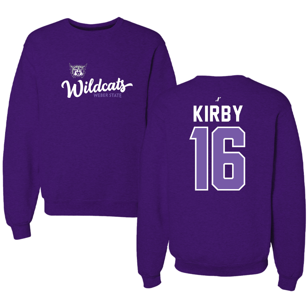 Weber State University Soccer Purple General Crewneck - #16 Grace Kirby