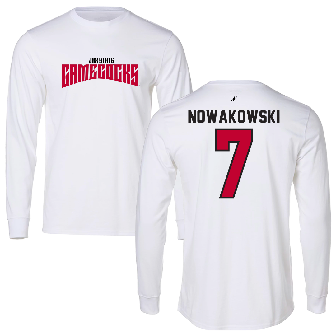 Jacksonville State University Softball White Classics Long Sleeve - #7 Morgan Nowakowski