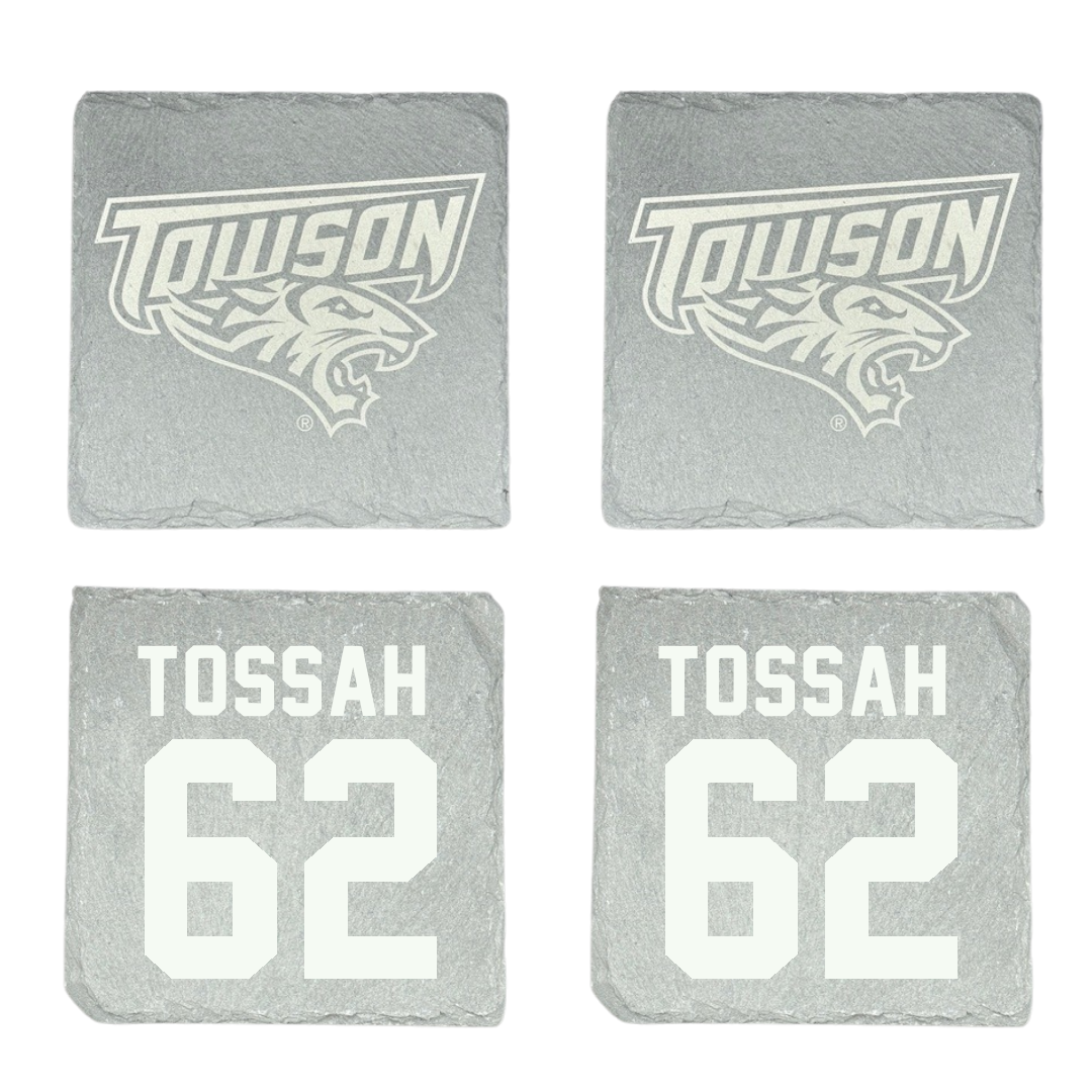 Towson University Football Stone Coaster (4 Pack)  - #62 Derick Tossah