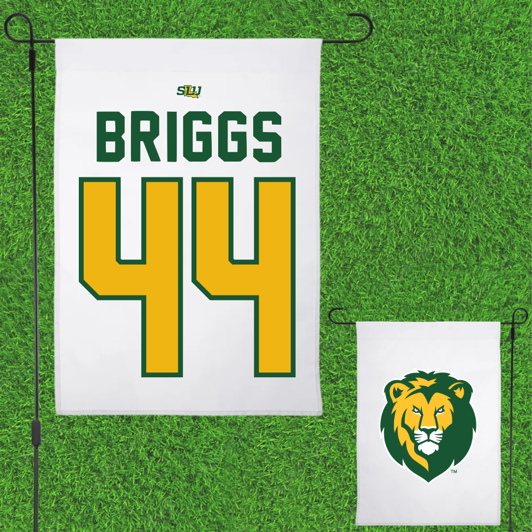 Southeastern Louisiana University Football White Garden Flag - #44 Connor Briggs