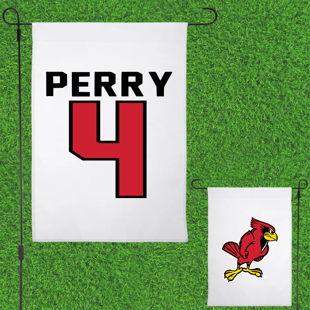 Illinois State University Baseball White Garden Flag - #4 Tanner Perry
