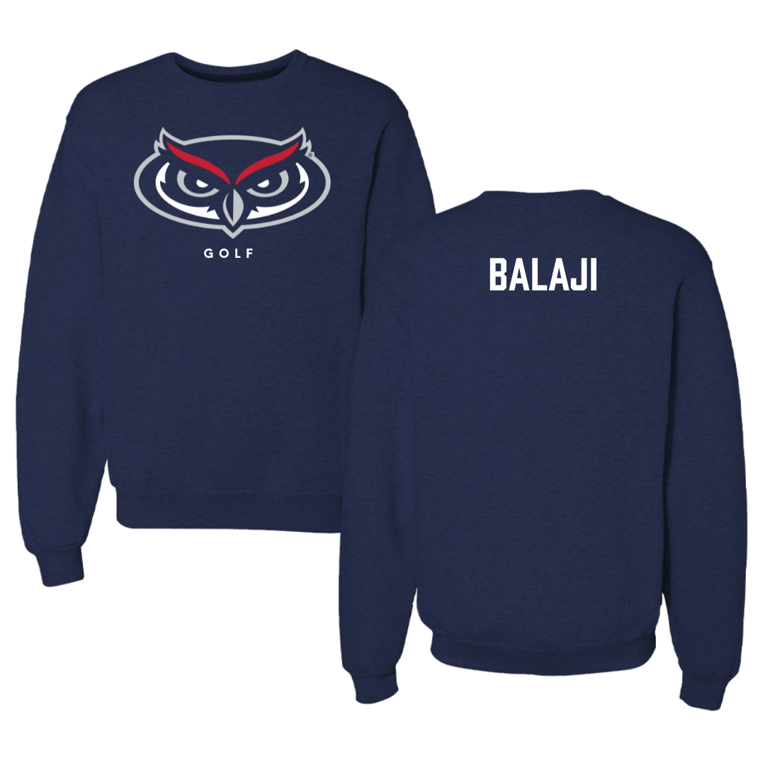 Florida Atlantic University Golf Navy Mascot Crewneck - Mohit Balaji