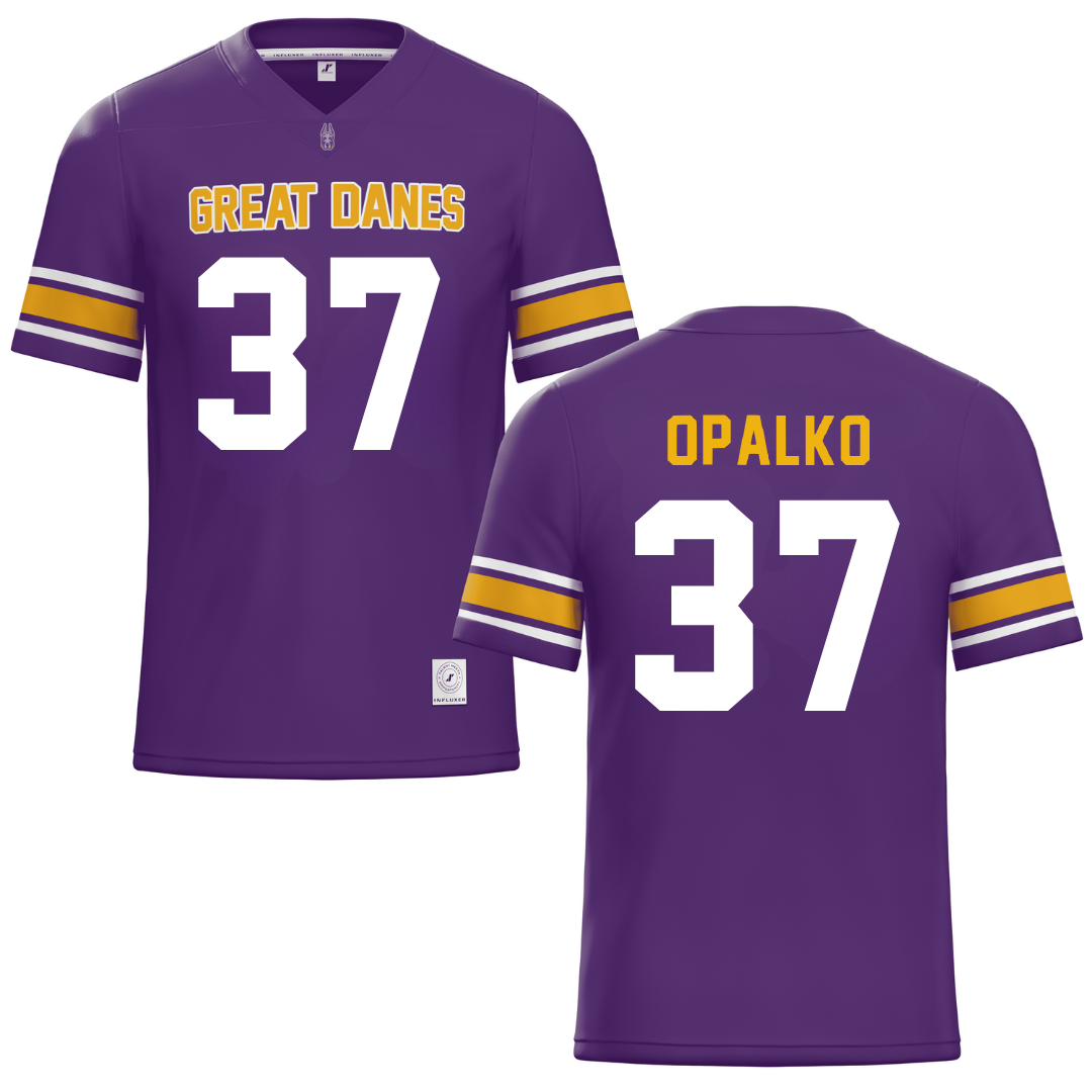 University at Albany Purple Football Jersey - #37 John Opalko