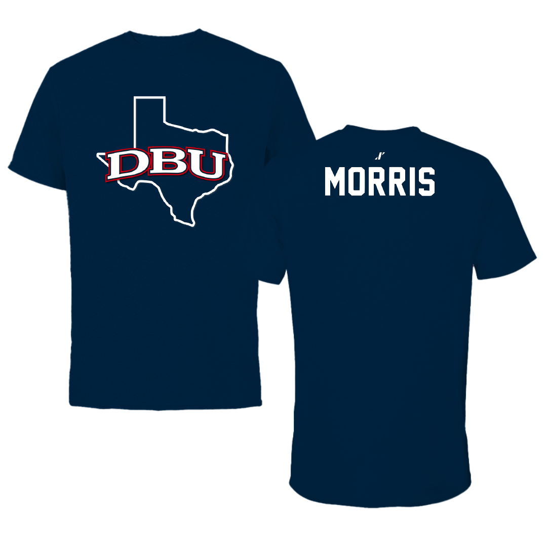 Dallas Baptist University TF and XC Navy State Tee - Meggie Morris