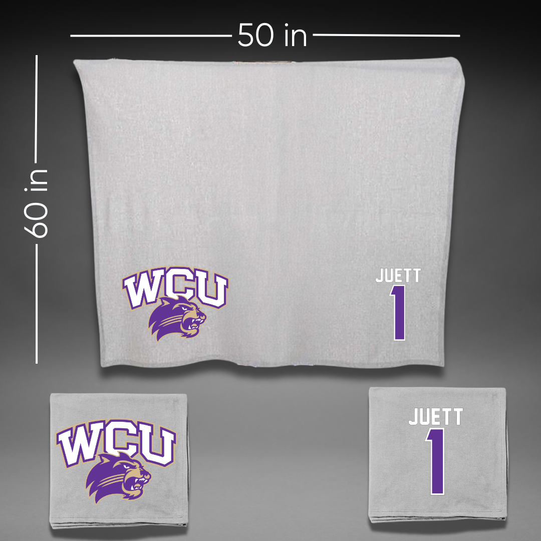 Western Carolina University Softball Gray Blanket - #1 Tessa Juett