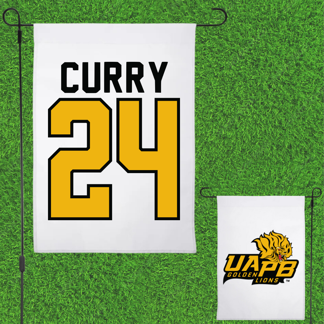 University of Arkansas-Pine Bluff Football White Garden Flag - #24 BJ Curry