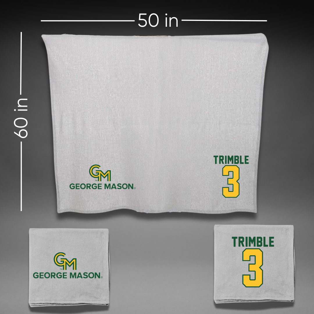 George Mason University Baseball Gray Blanket - #3 South Trimble