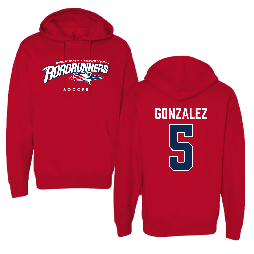 Metropolitan State University of Denver Soccer Red Hoodie - #5 Meg Gonzalez