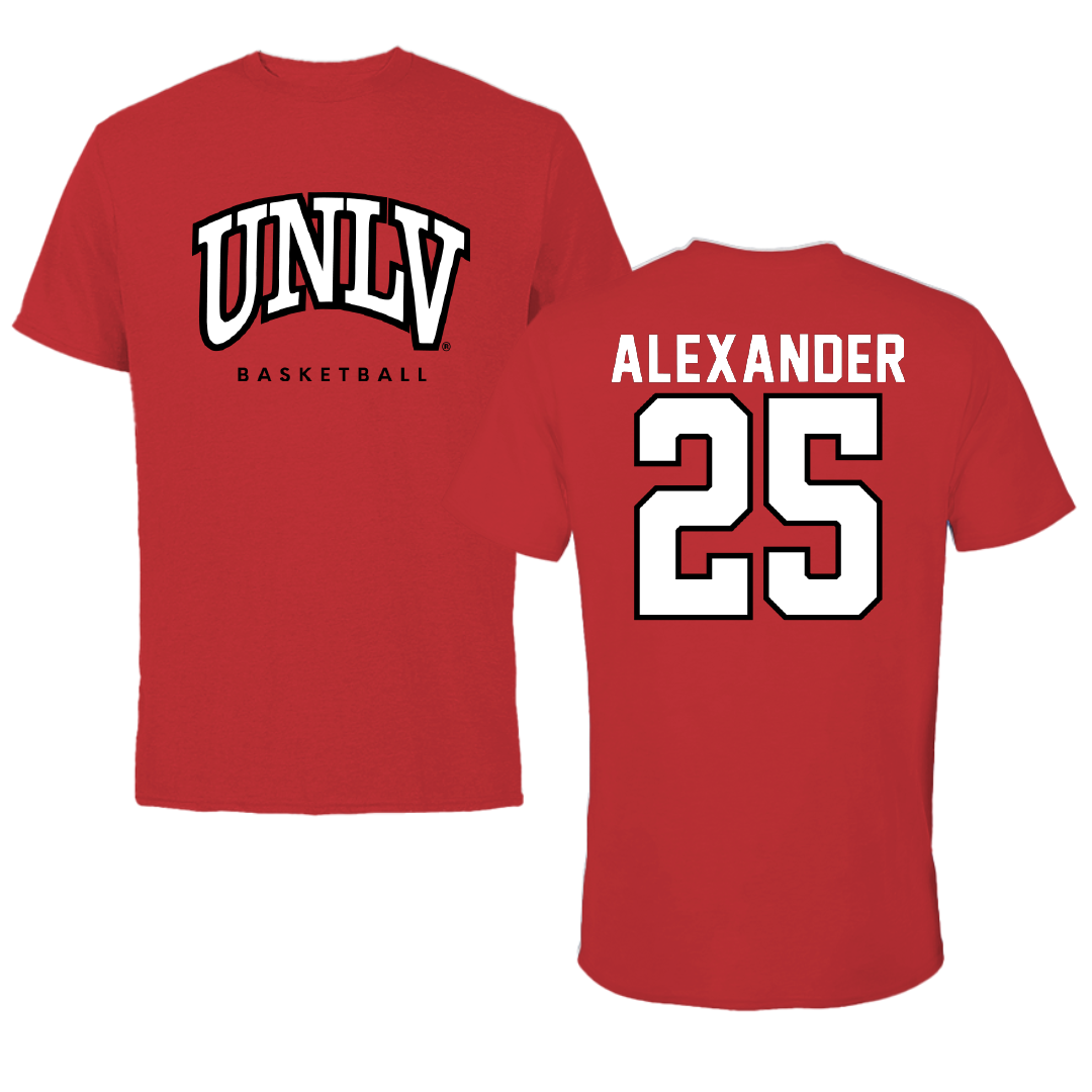 University of Nevada-Las Vegas Basketball Red Tee - #25 Aaliyah Alexander