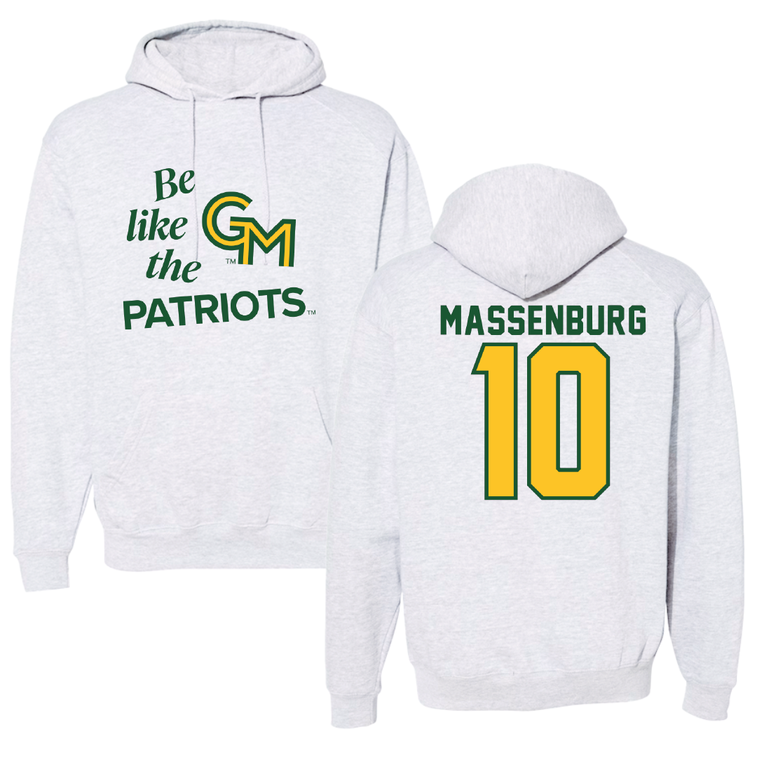 George Mason University Basketball Light Gray Be Like Us Hoodie - #10 Trinity Massenburg