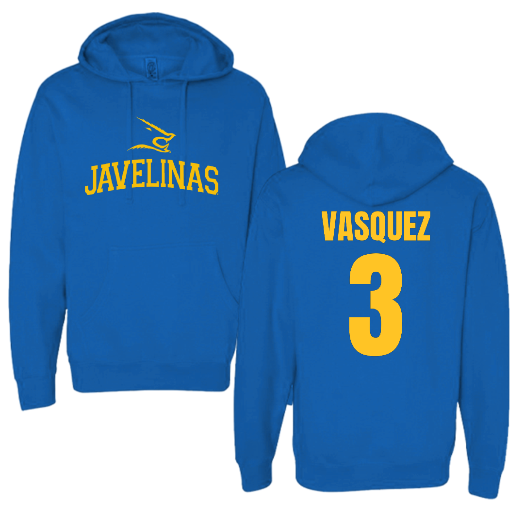 Texas A&M University-Kingsville Beach Volleyball Blue Hoodie - #3 Kalani Vasquez