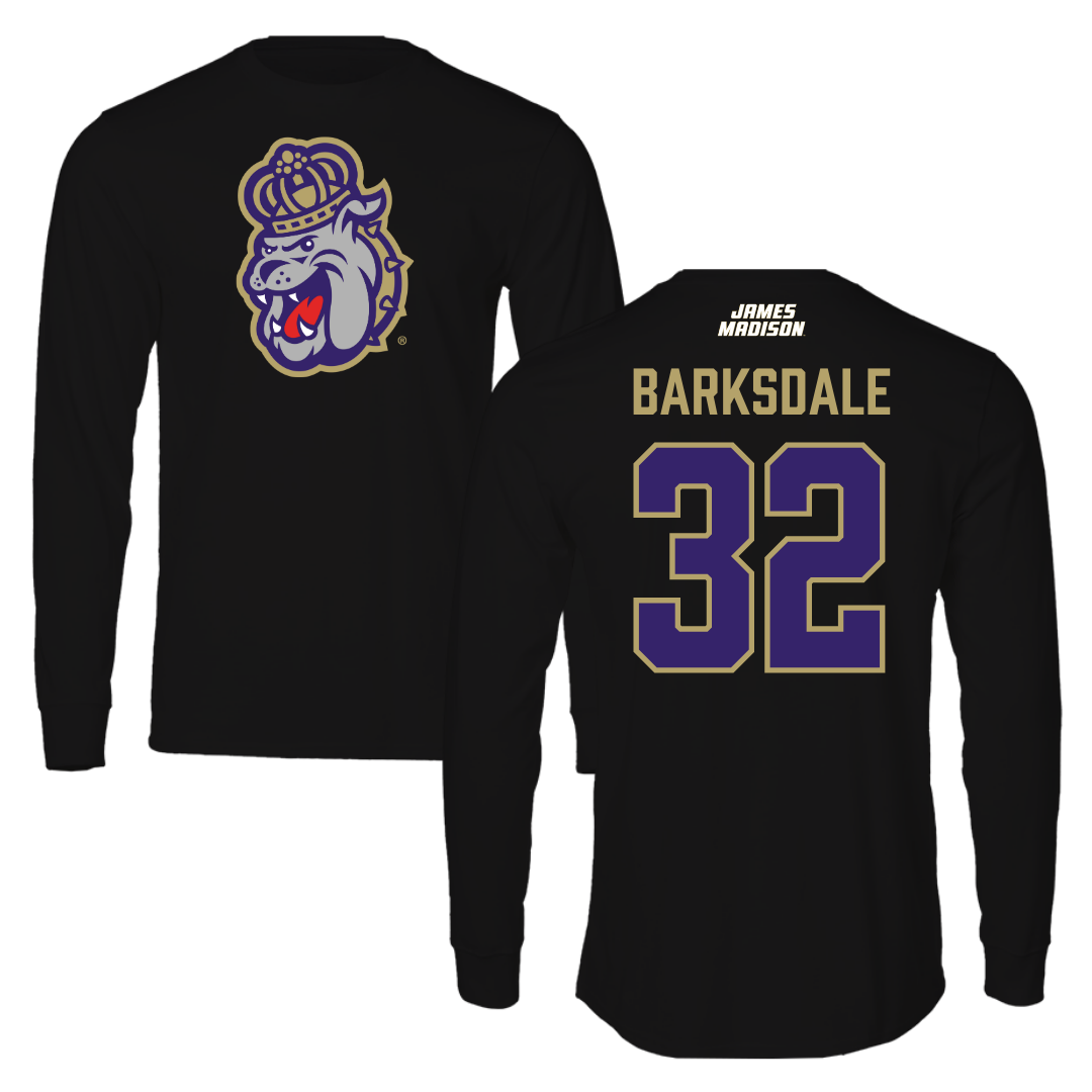 James Madison University Football Black Long Sleeve - #32 DJ Barksdale