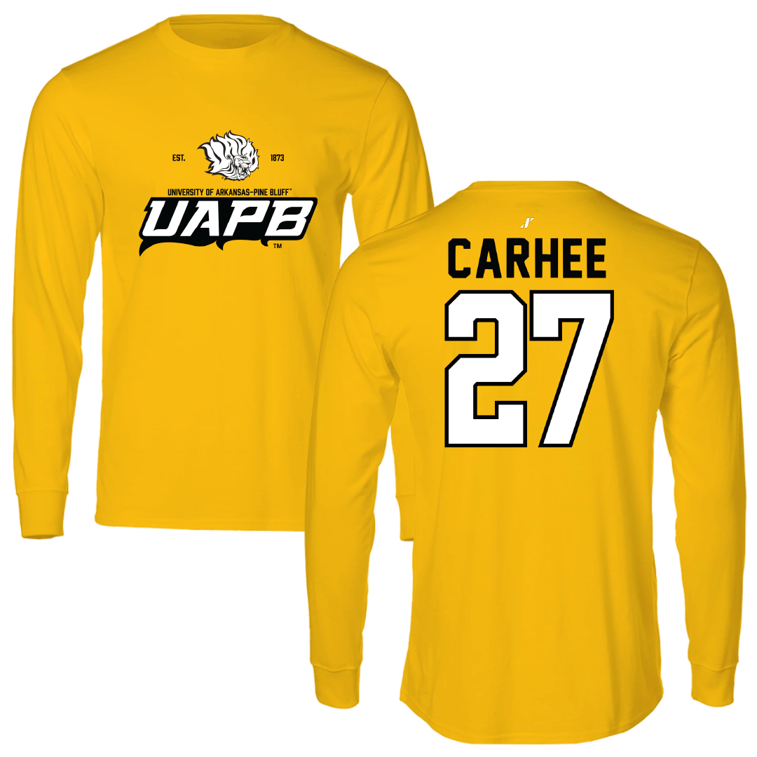 University of Arkansas-Pine Bluff Softball Gold General Long Sleeve - #27 Jada Carhee