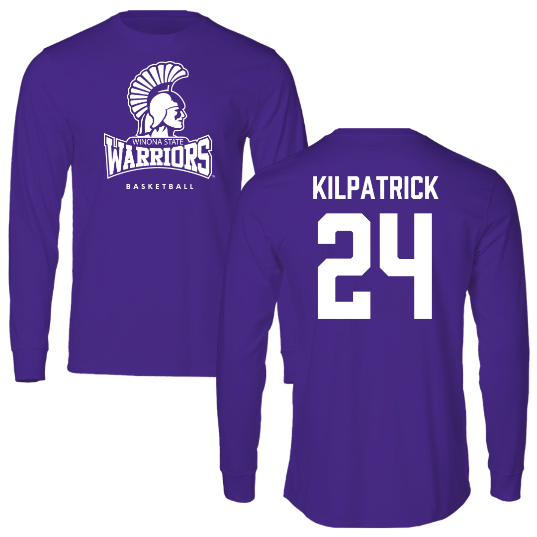 Winona State University Basketball Purple Long Sleeve - #24 Emmaline Kilpatrick
