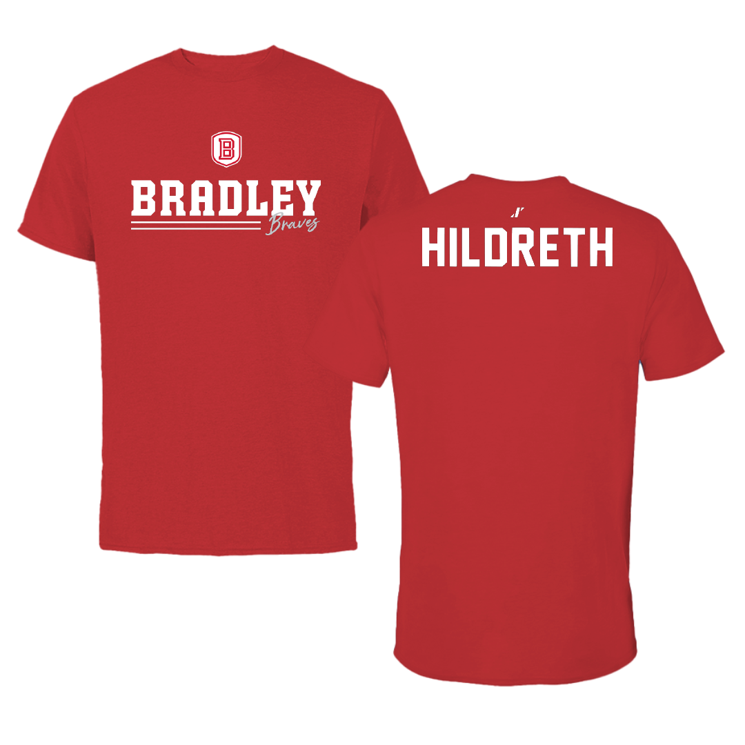 Bradley University Tennis Red General Performance Tee - Alexandra Hildreth
