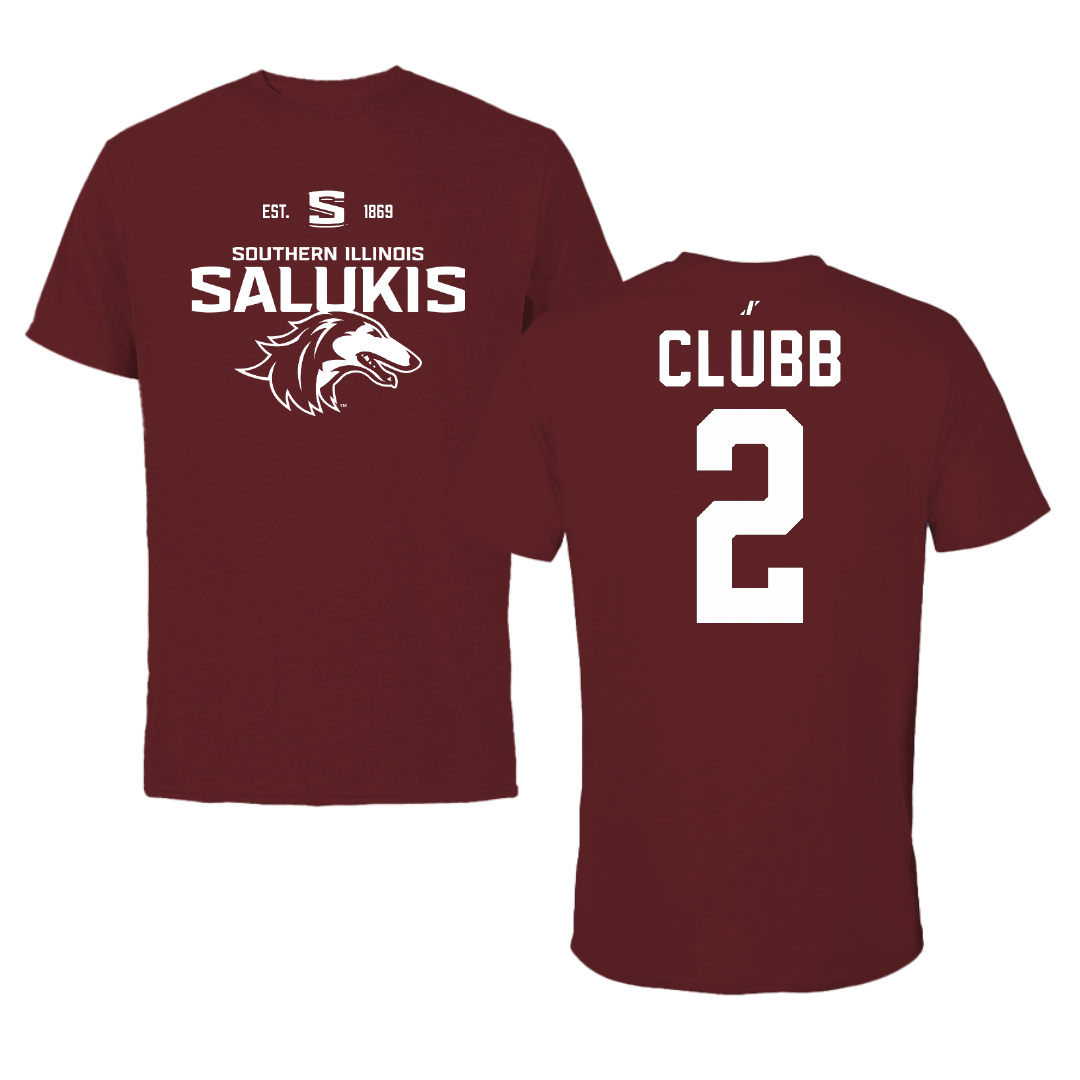 Southern Illinois University at Carbondale Basketball Maroon General Tee - #2 Paige Clubb