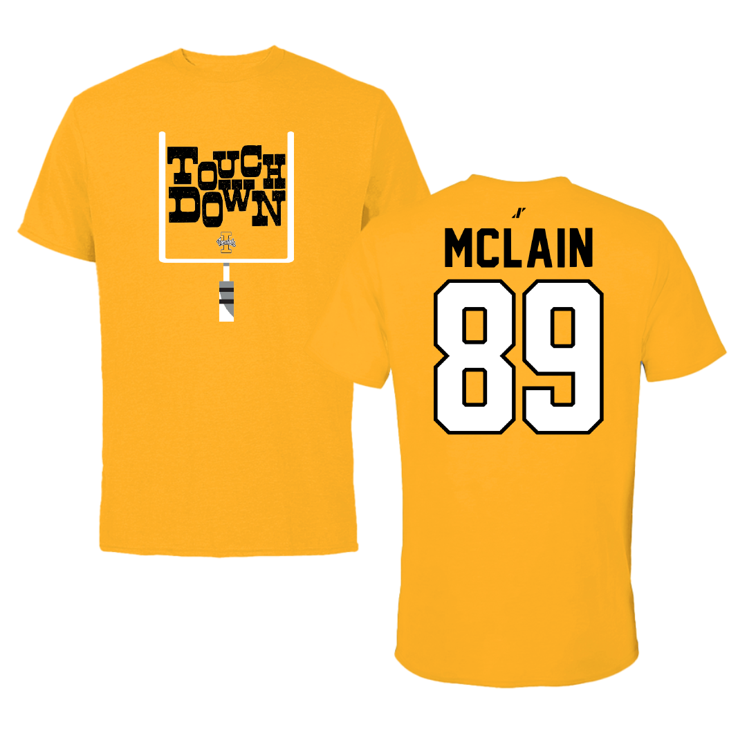 University of Idaho Football Gold Touchdown Performance Tee - #89 Matyus McLain