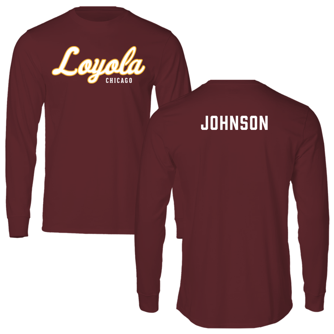 Loyola University-Chicago TF and XC Maroon Performance Long Sleeve - Jayla Johnson