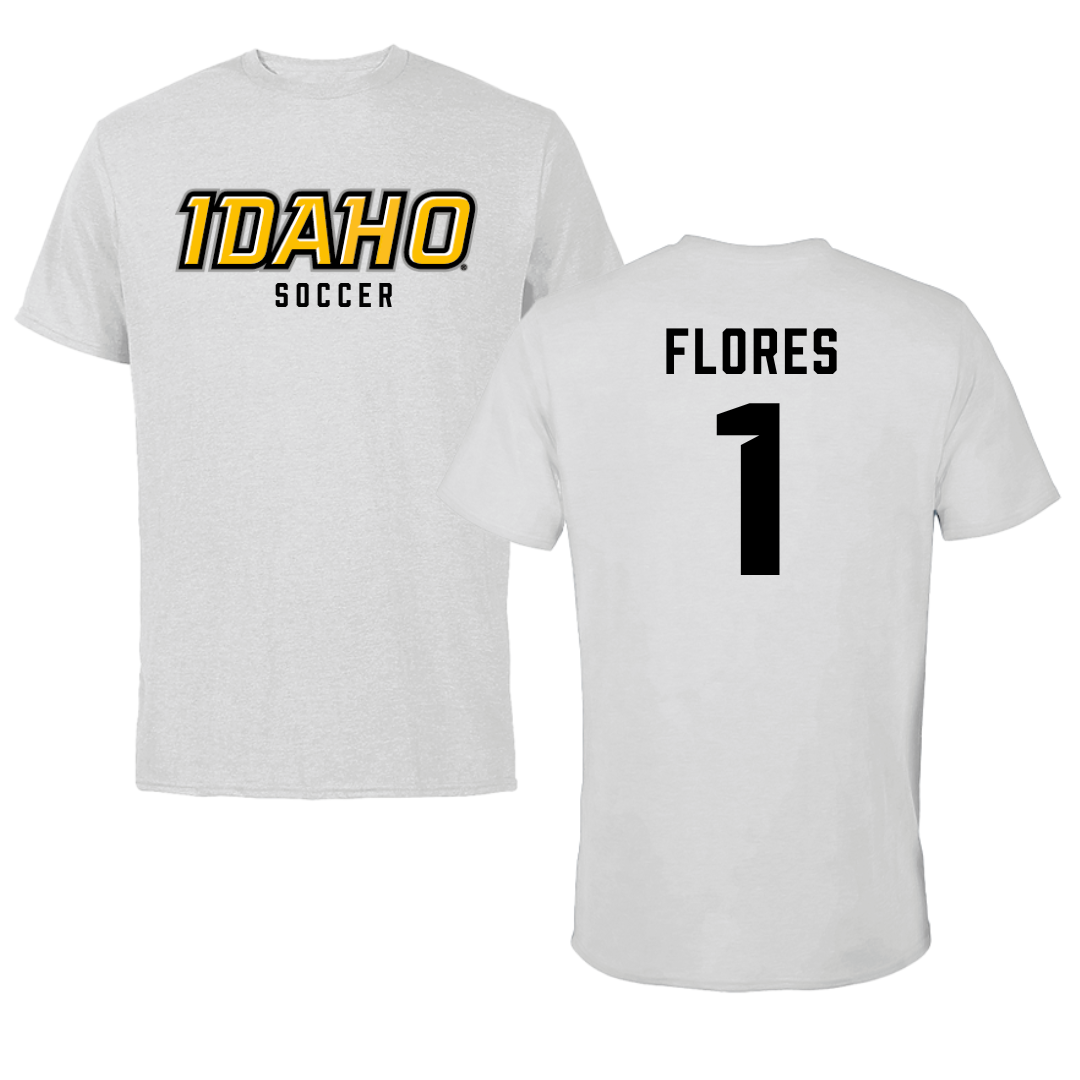 University of Idaho Soccer Gray Performance Tee - #1 Paula Flores