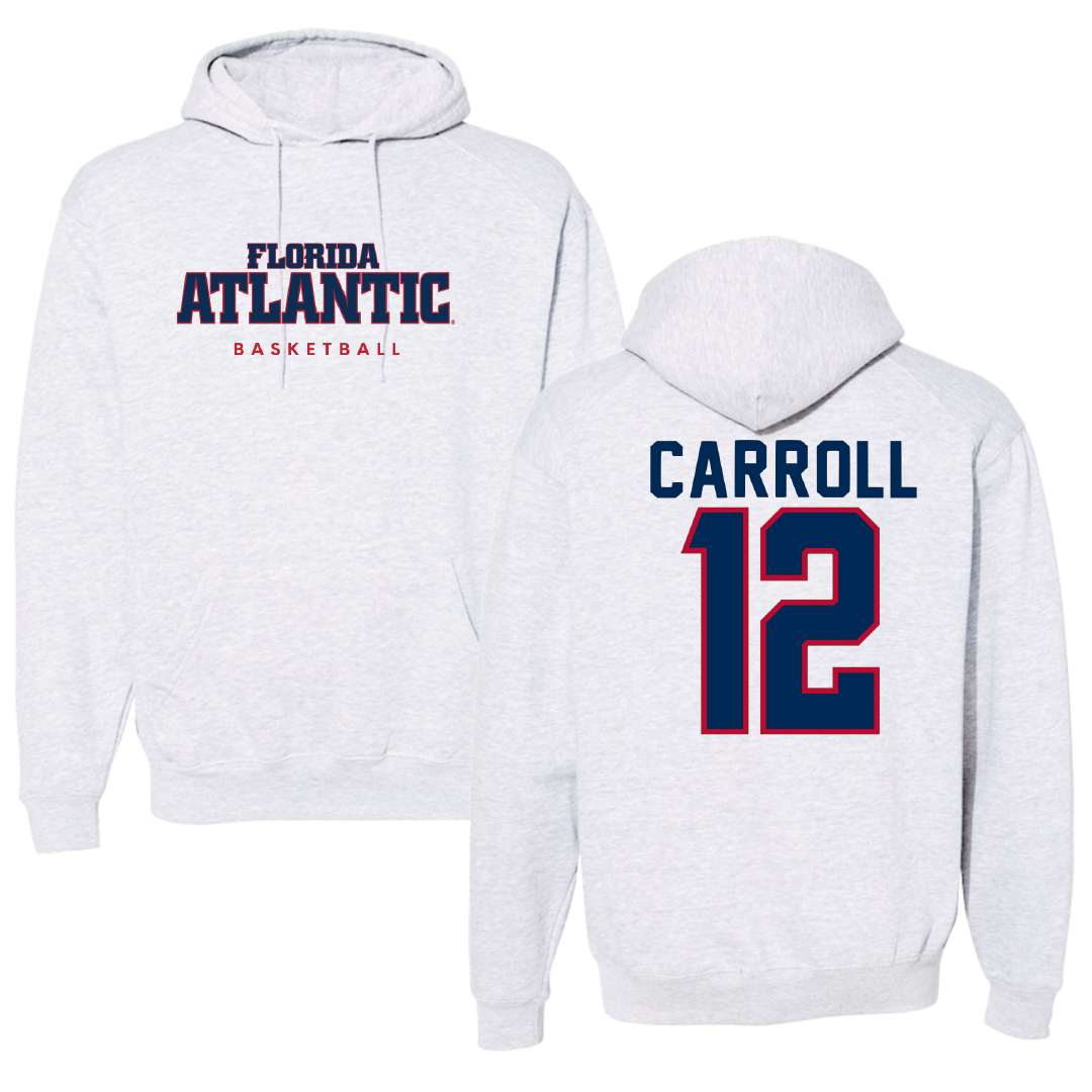 Florida Atlantic University Basketball Gray Hoodie - #12 Tre Carroll