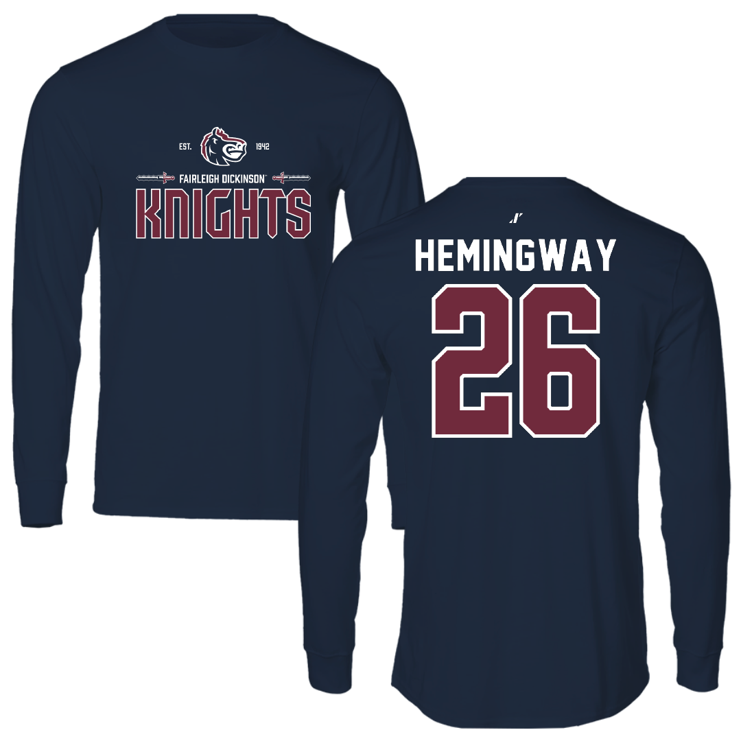 Fairleigh Dickinson University-Metropolitan Campus Softball Navy General Performance Long Sleeve - #26 Jordyn Hemingway