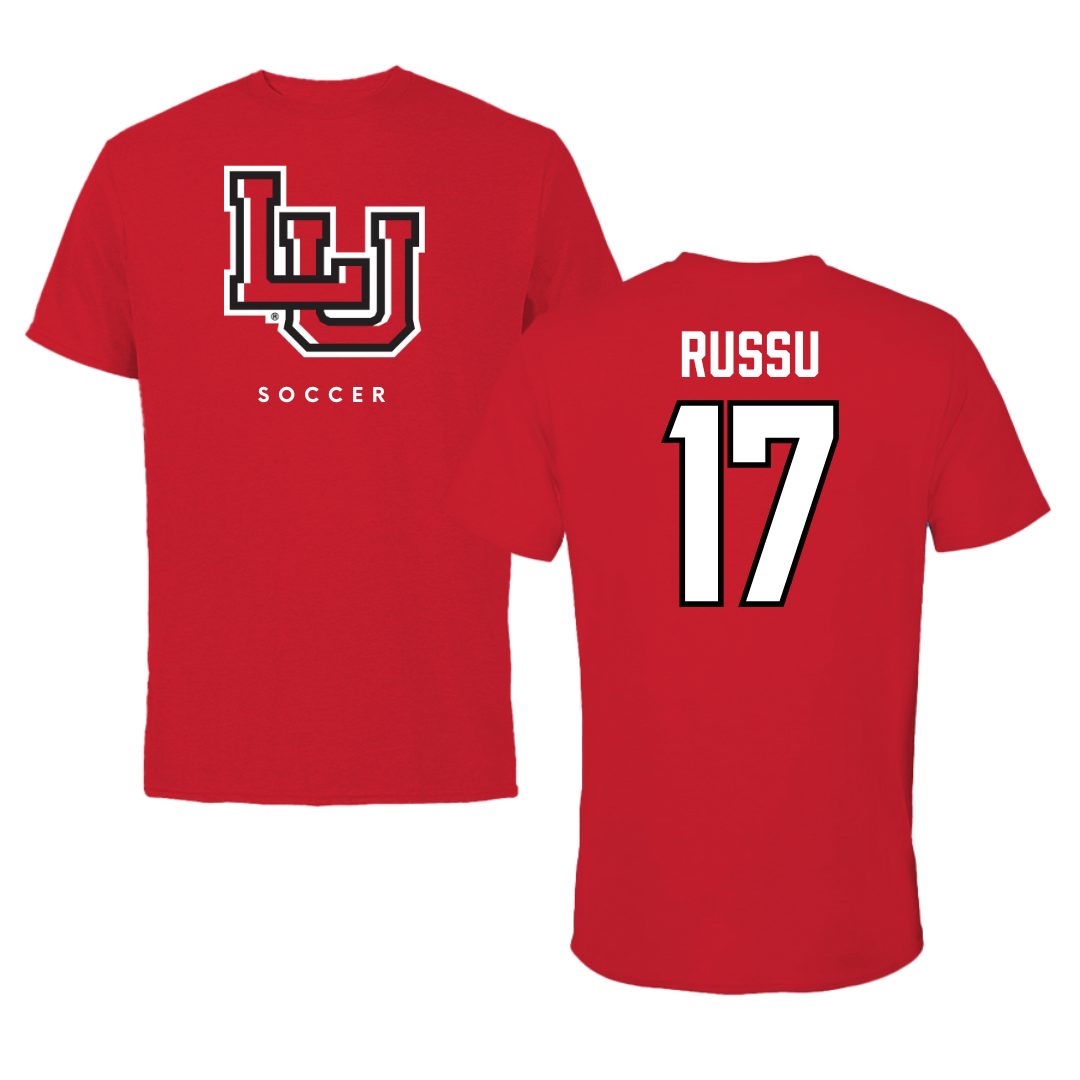 Lamar University Soccer Red Performance Tee - #17 Addison Russu