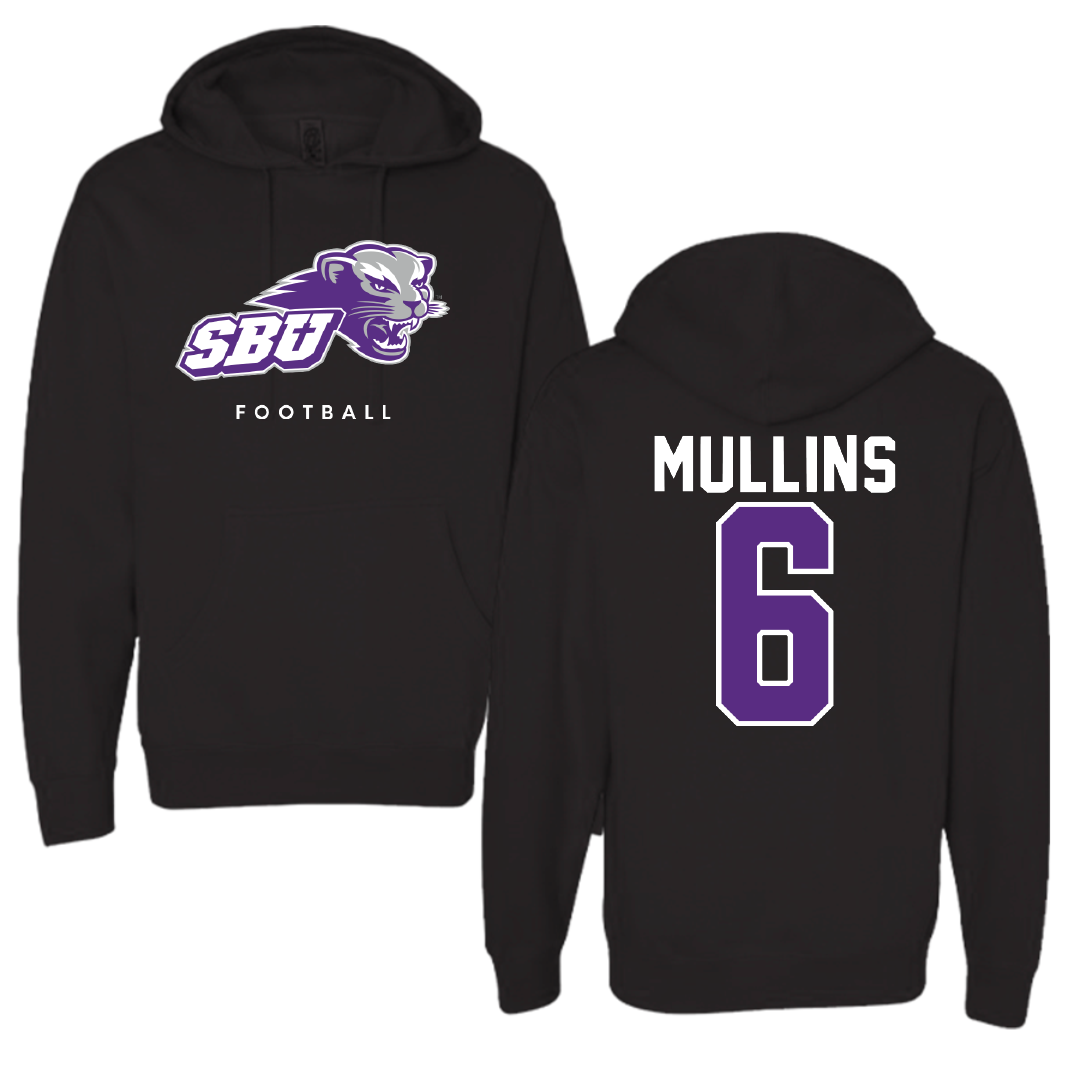 Southwest Baptist University Football Black Hoodie - #6 Canaan Mullins