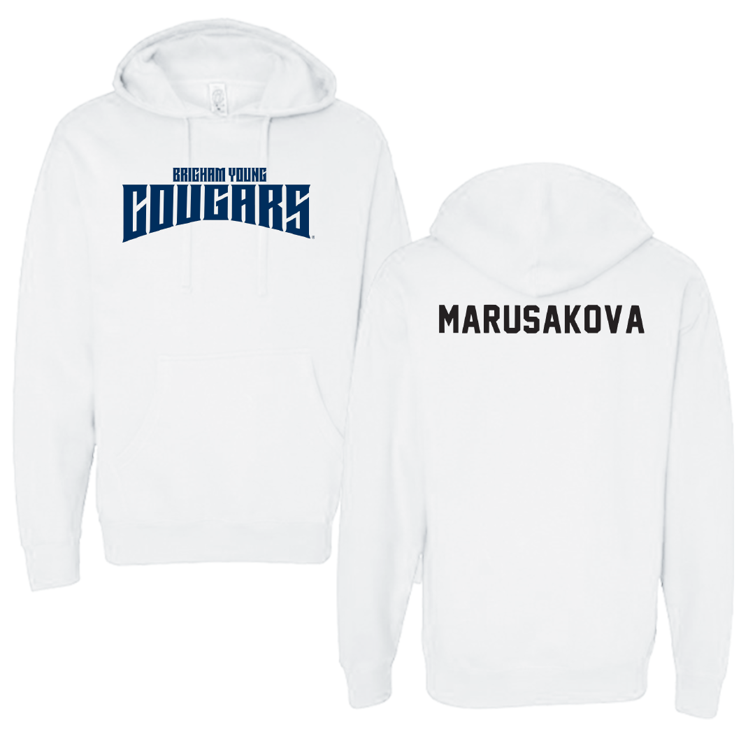 Brigham Young University Swimming & Diving White Classic Hoodie - Emma Marusakova