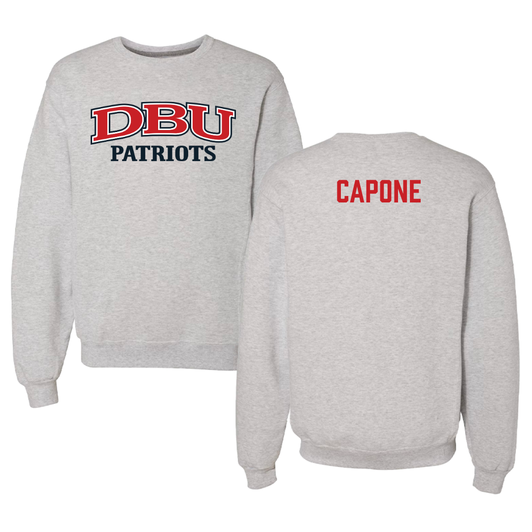 Dallas Baptist University Tennis Gray Crewneck - Zach Capone