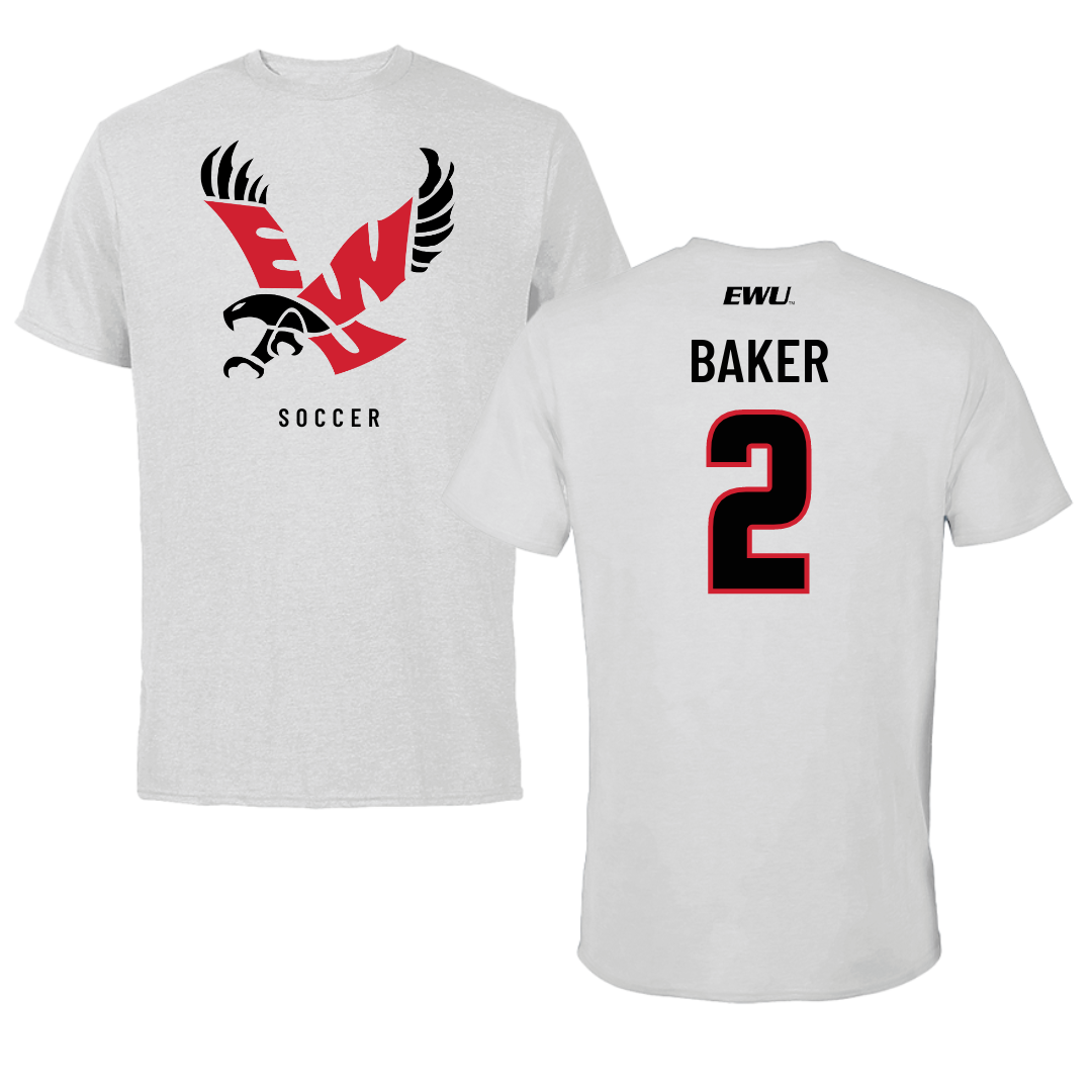 Eastern Washington University Soccer Light Gray Tee - #2 Lyric Baker