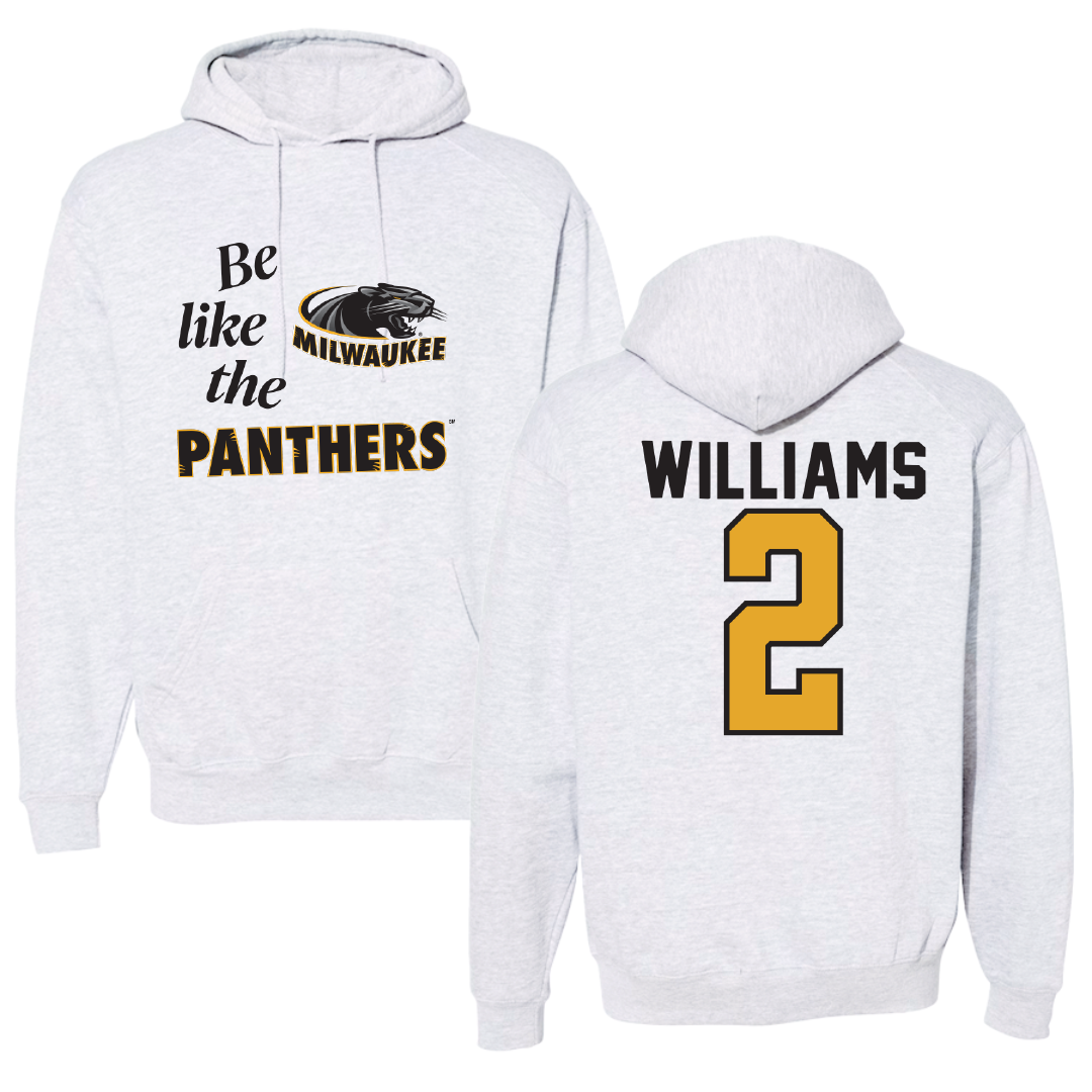 University of Wisconsin-Milwaukee Basketball Light Gray Be Like Us Hoodie - #2 Jada Williams