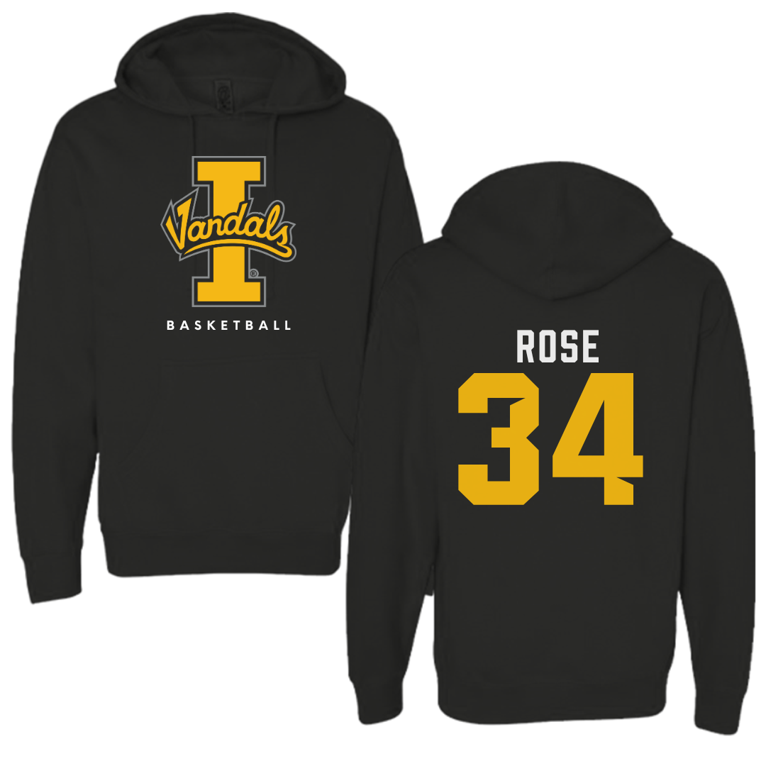 University of Idaho Basketball Black Vandals Hoodie - #34 Kyson Rose