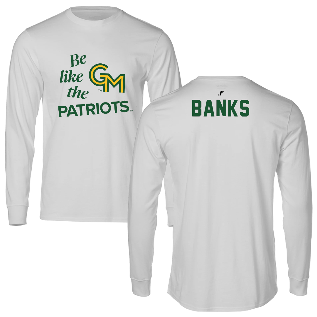 George Mason University TF and XC Light Gray Be Like Us Long Sleeve - Mackenzie Banks
