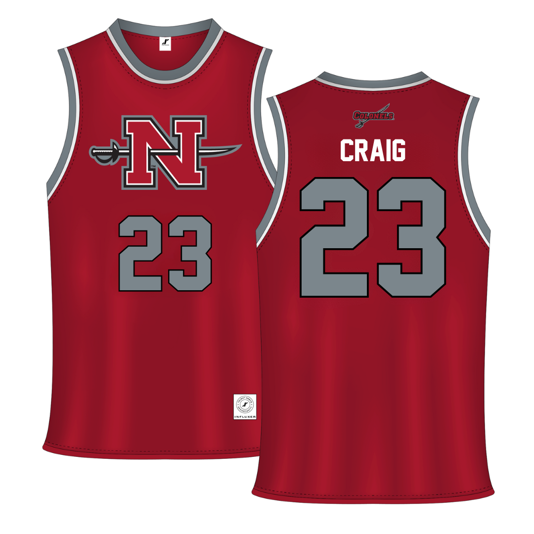 Nicholls State University Red Basketball Jersey - #23 Daelyn Craig