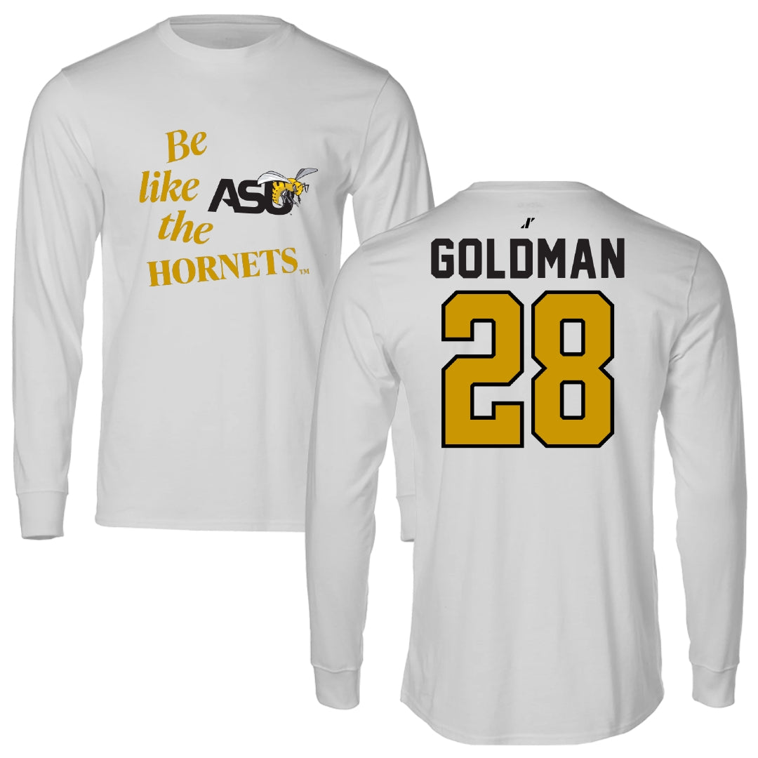 Alabama State University Soccer Light Gray Be Like Us Long Sleeve - #28 Morgan Goldman