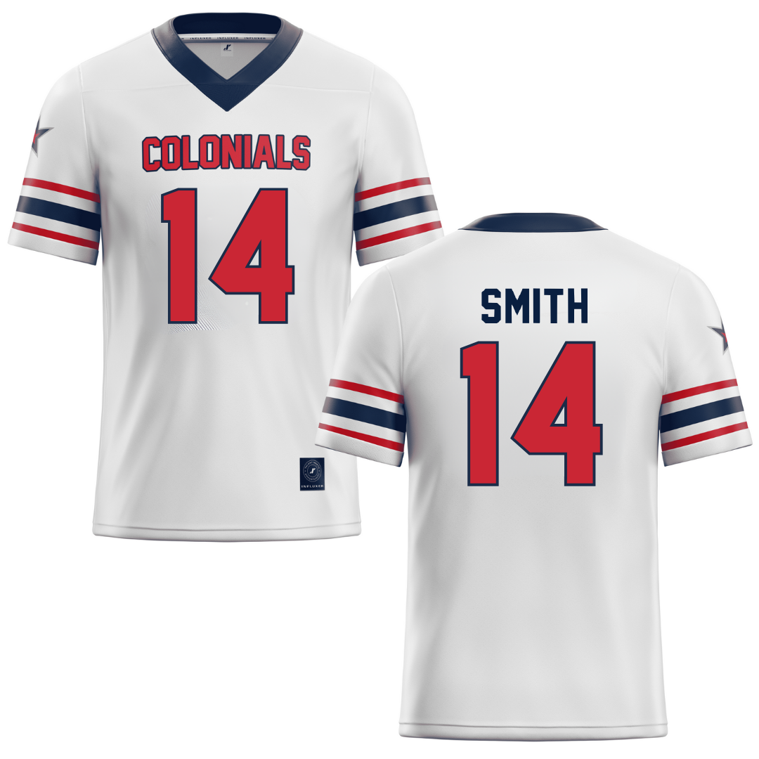 Robert Morris University White Football Jersey - #14 Zin'tayvious Smith