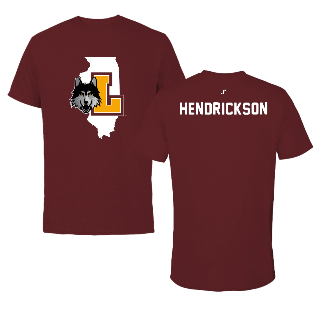 Loyola University-Chicago TF and XC Maroon State Tee - Fran Hendrickson